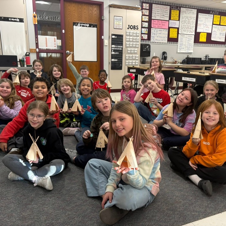 class with their teepees