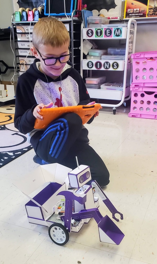 student working on rover