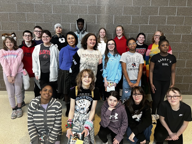 cms students went to see author