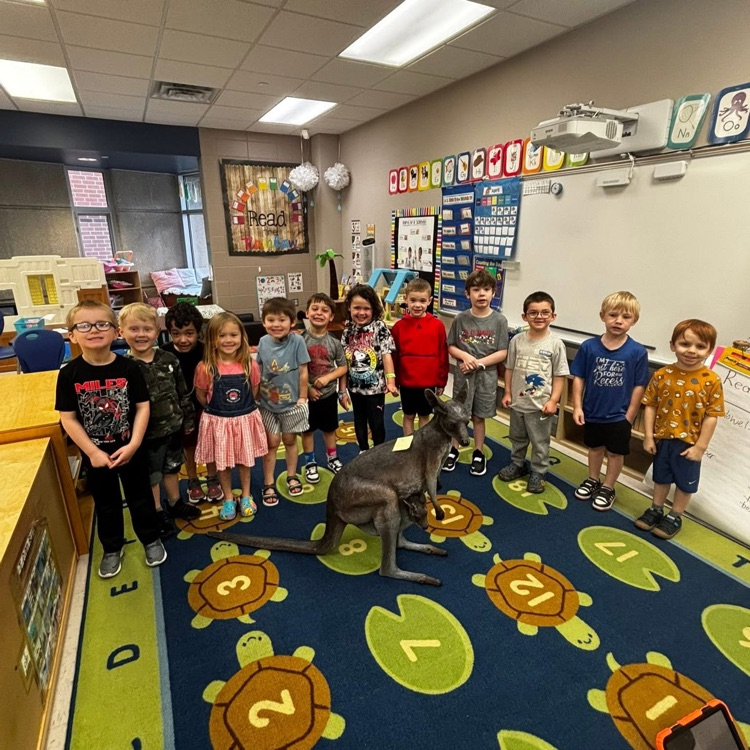 preschool class and kangaroo