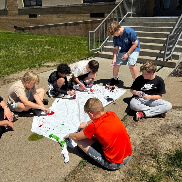tie dying outside