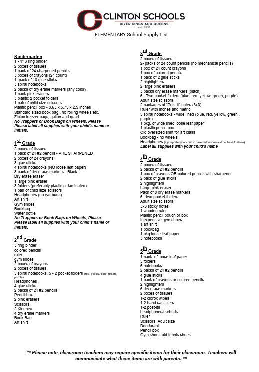 Supply List