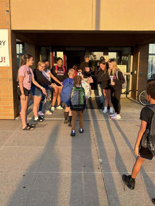 chs girls wrestling team greets bluff students