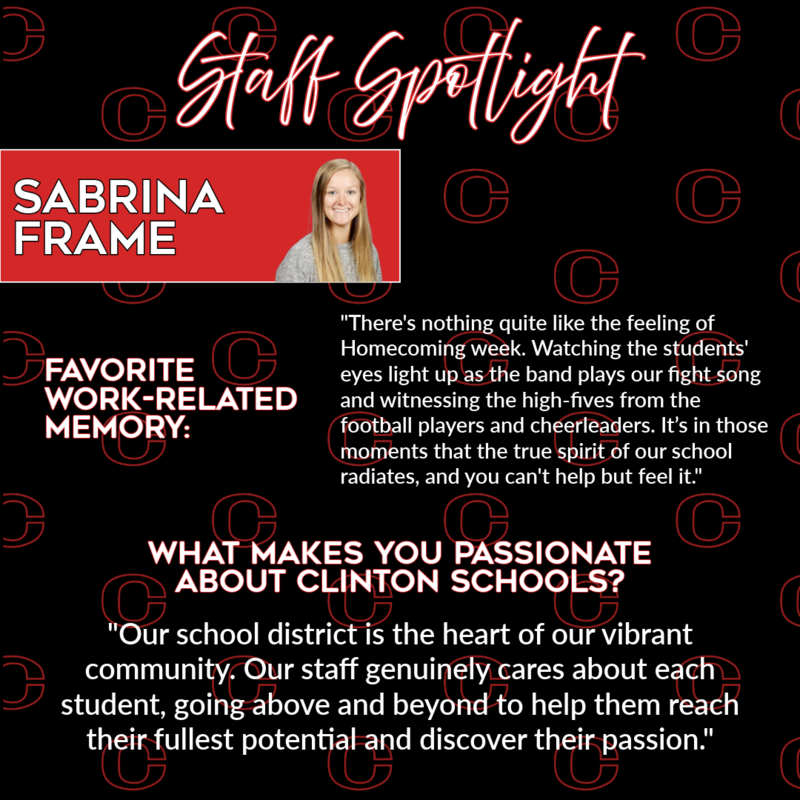 staff spotlight - sabrina frame
