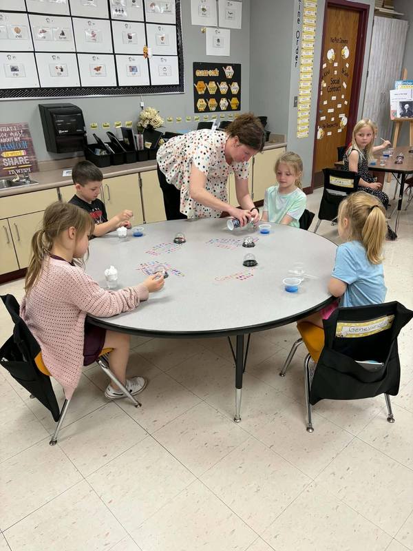 mrs fergurson helping students