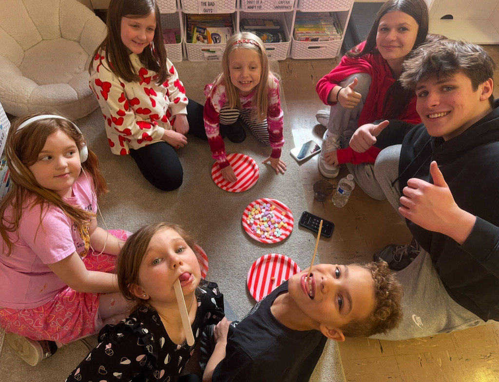 NHS students with 2nd graders