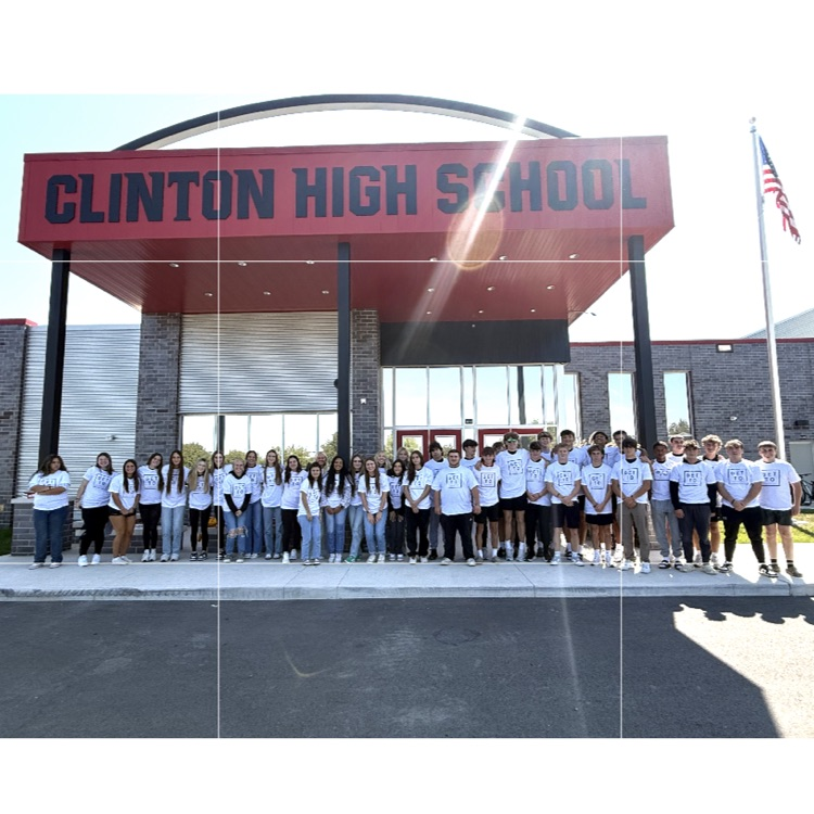 students outside of Clinton high school