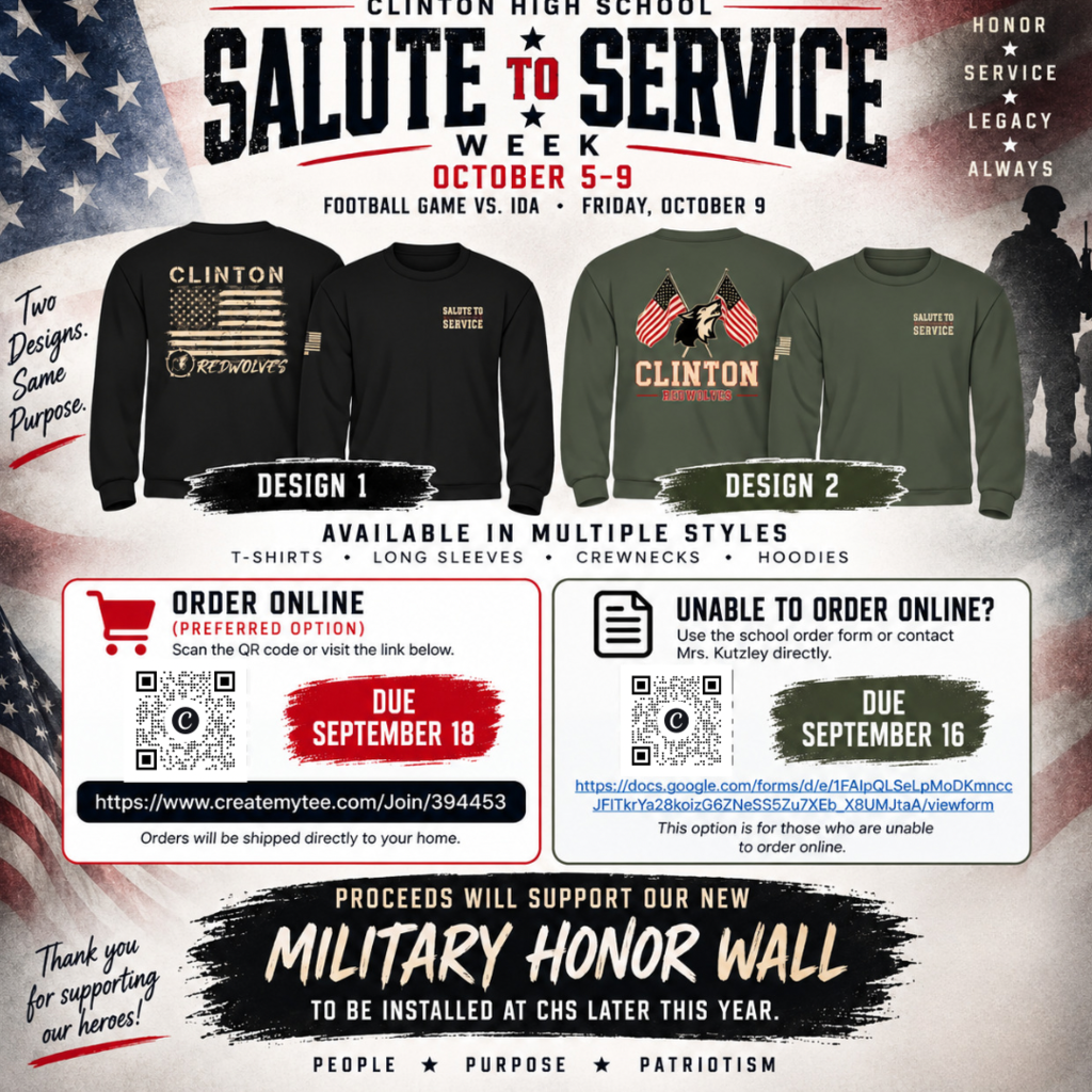 CCS Salute to Service orders