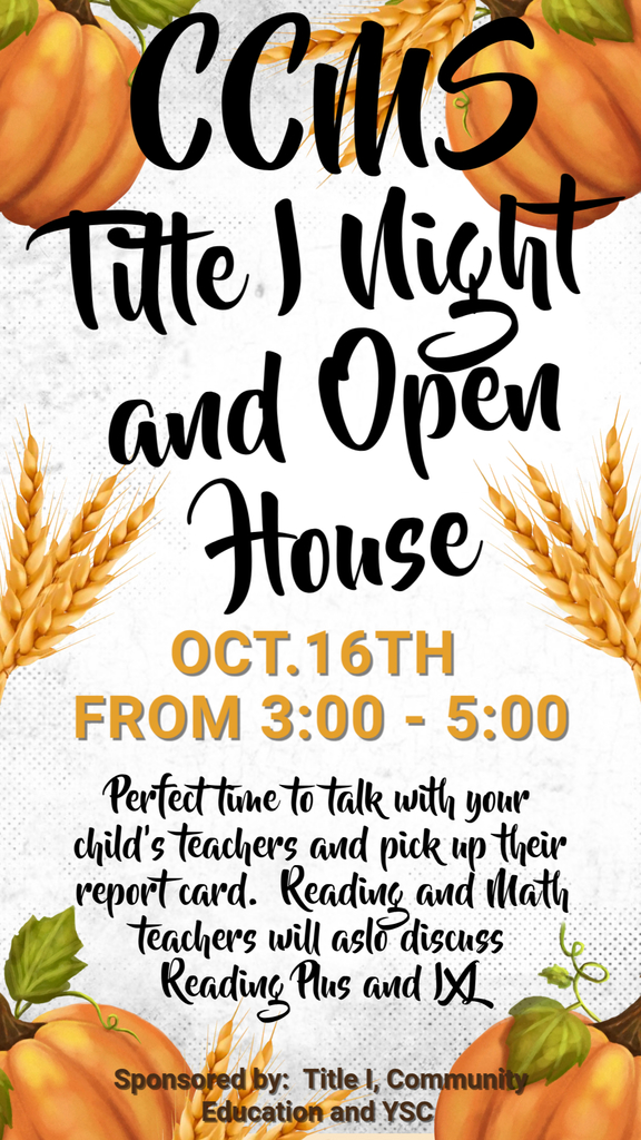 CCMS Title I parent conference ad 10-16-25