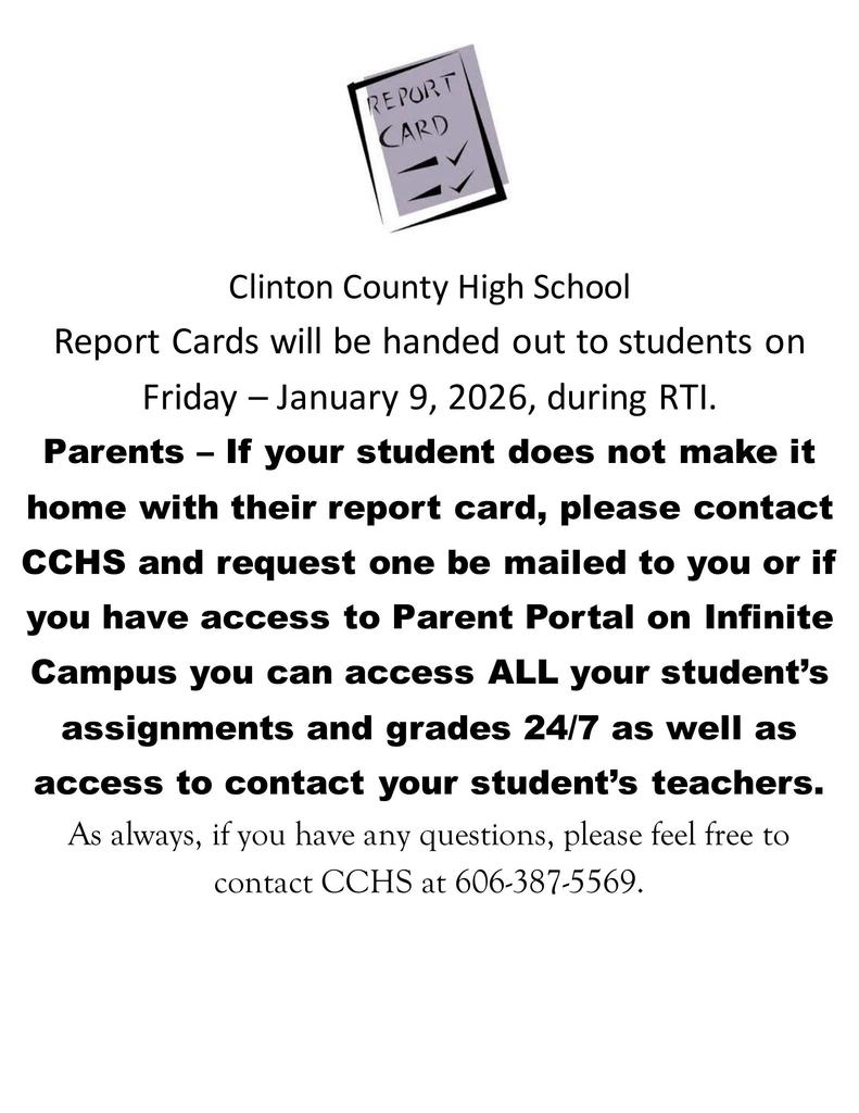 Report Card Announcement