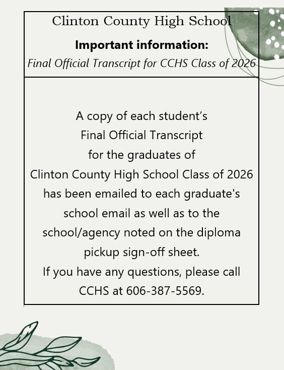 Transcript Announcement