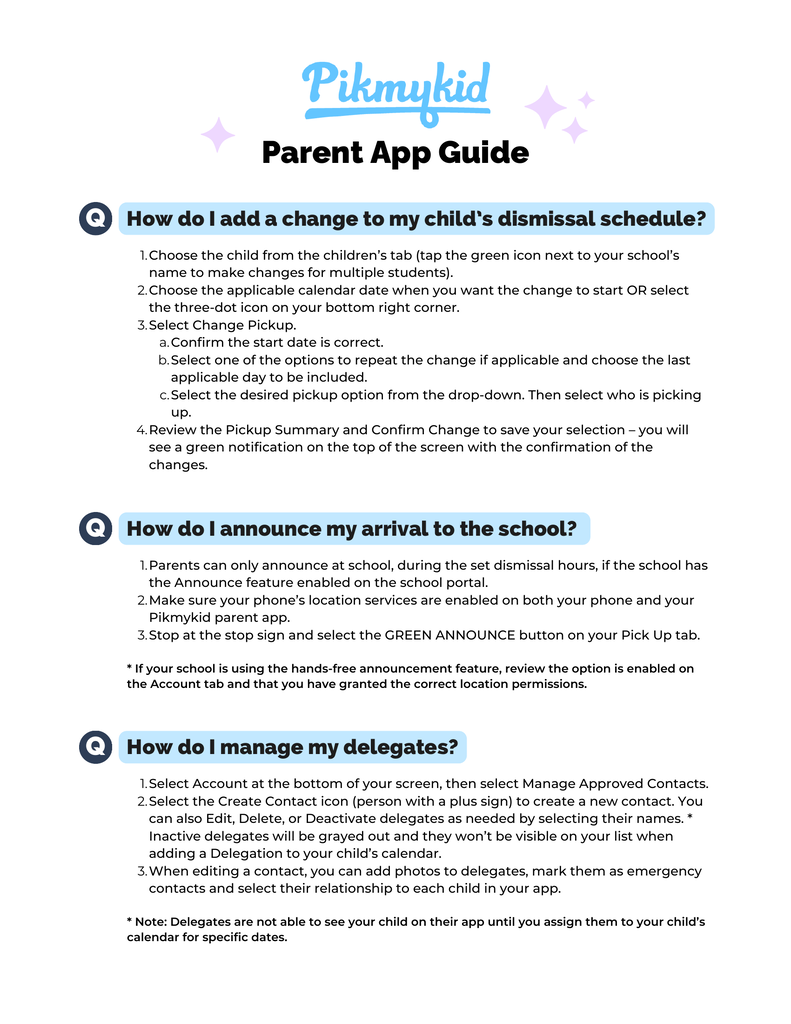 Pik My Kid Parent Guide