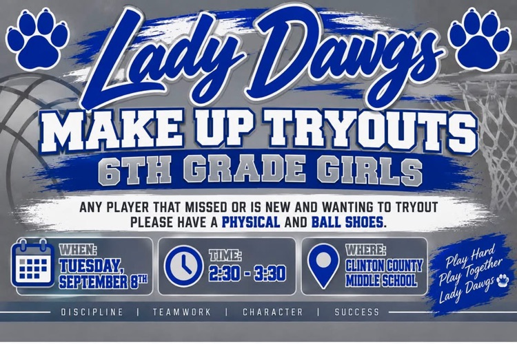 6th grade girls tryouts