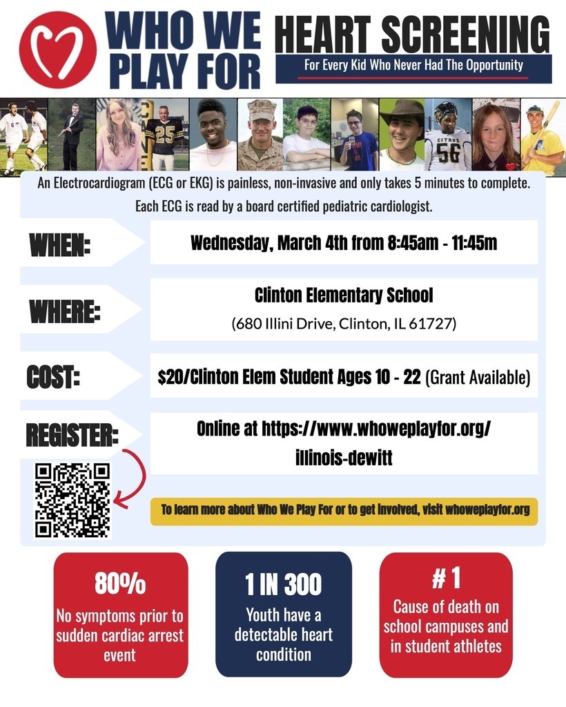 Heart Screening brochure Clinton Elementary School