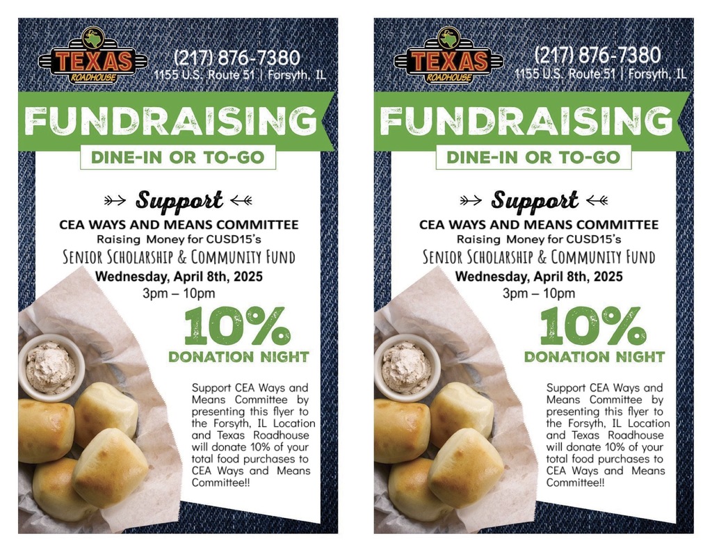 Fundraising Dine to Donate Flyer 