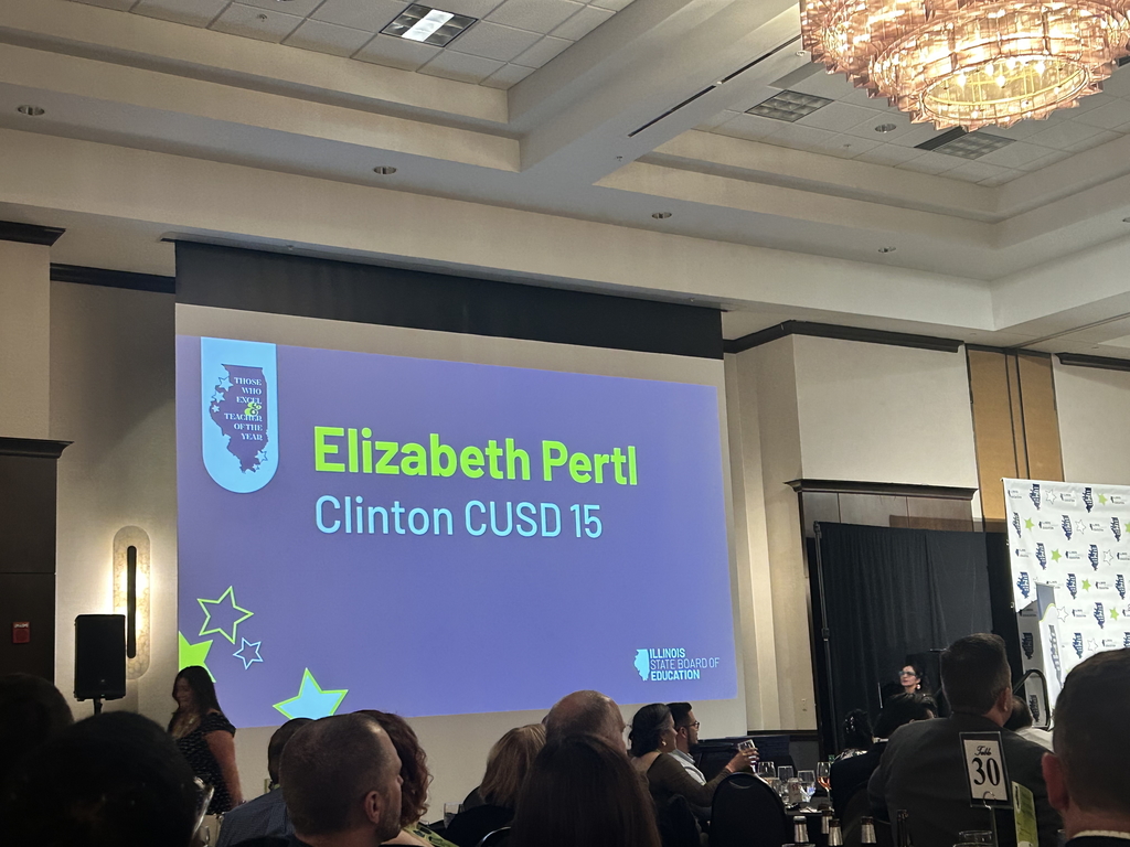 Elizabeth Pertl's name on a large screen