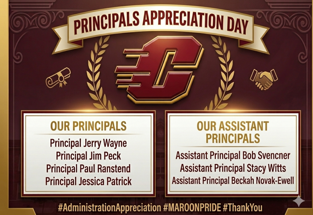 Graphic describing Principal's Appreciation Day