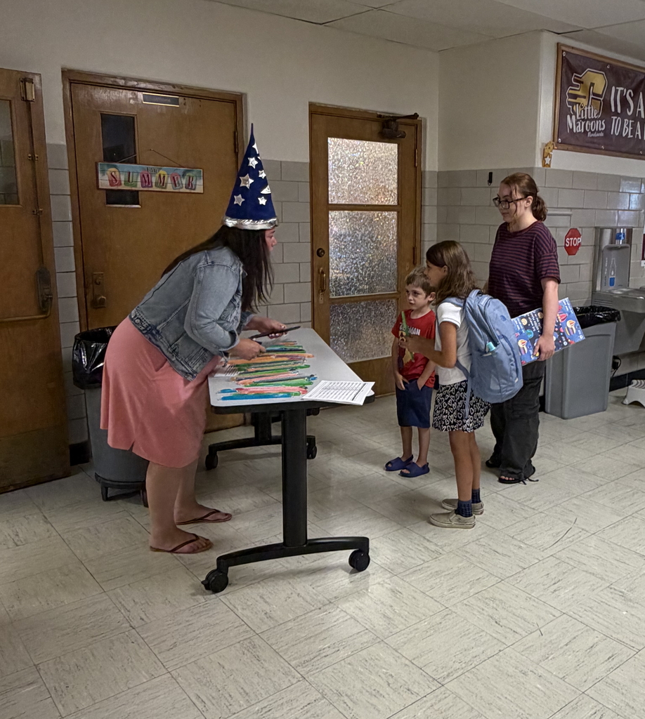 Mrs. Lange meeting students