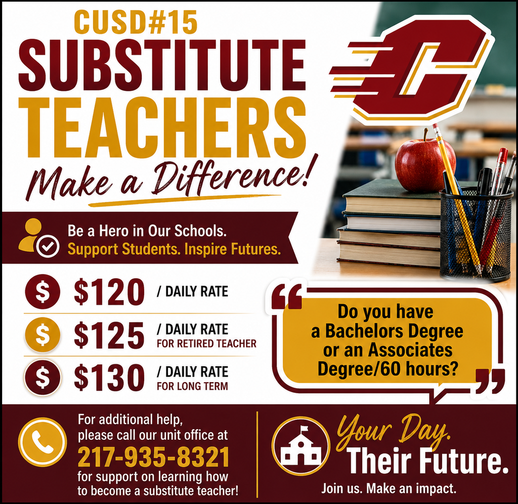 CUSD#15 Substitute Teachers Ad 
