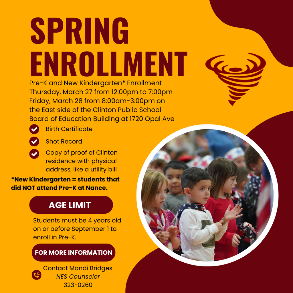 Nance Elementary Pre-K enrollment information in English