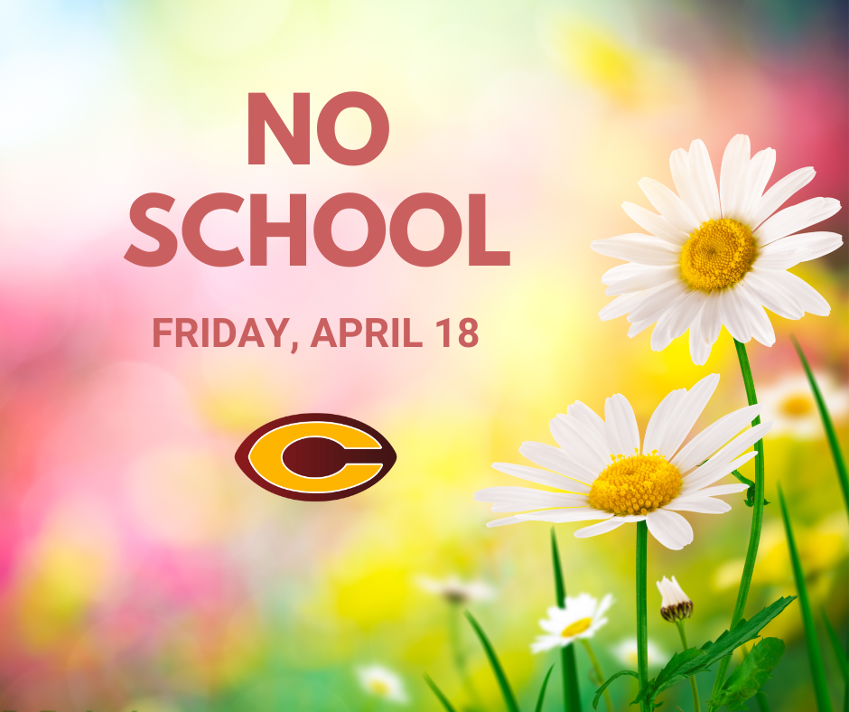 spring flowers with no school info for Friday, April 18