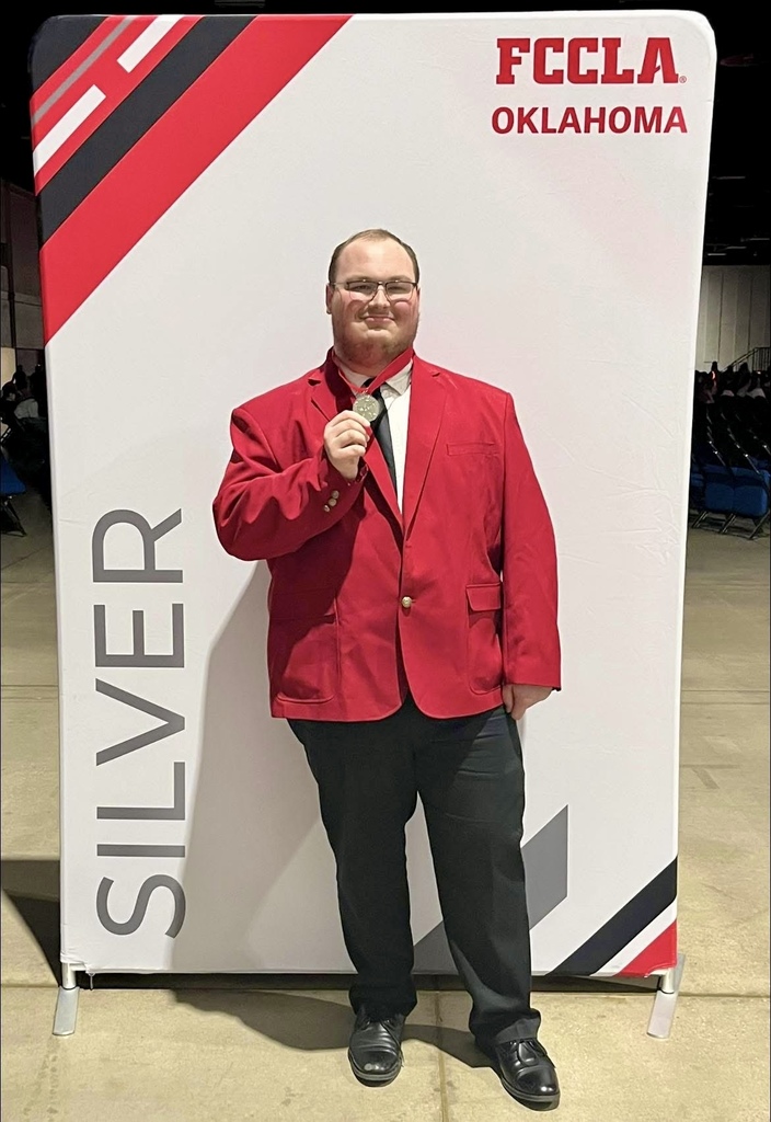 Jaden Patton with his FCCLA award