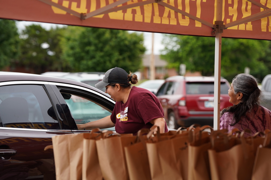 Lunch Crew handing out meals at the summer feeding program