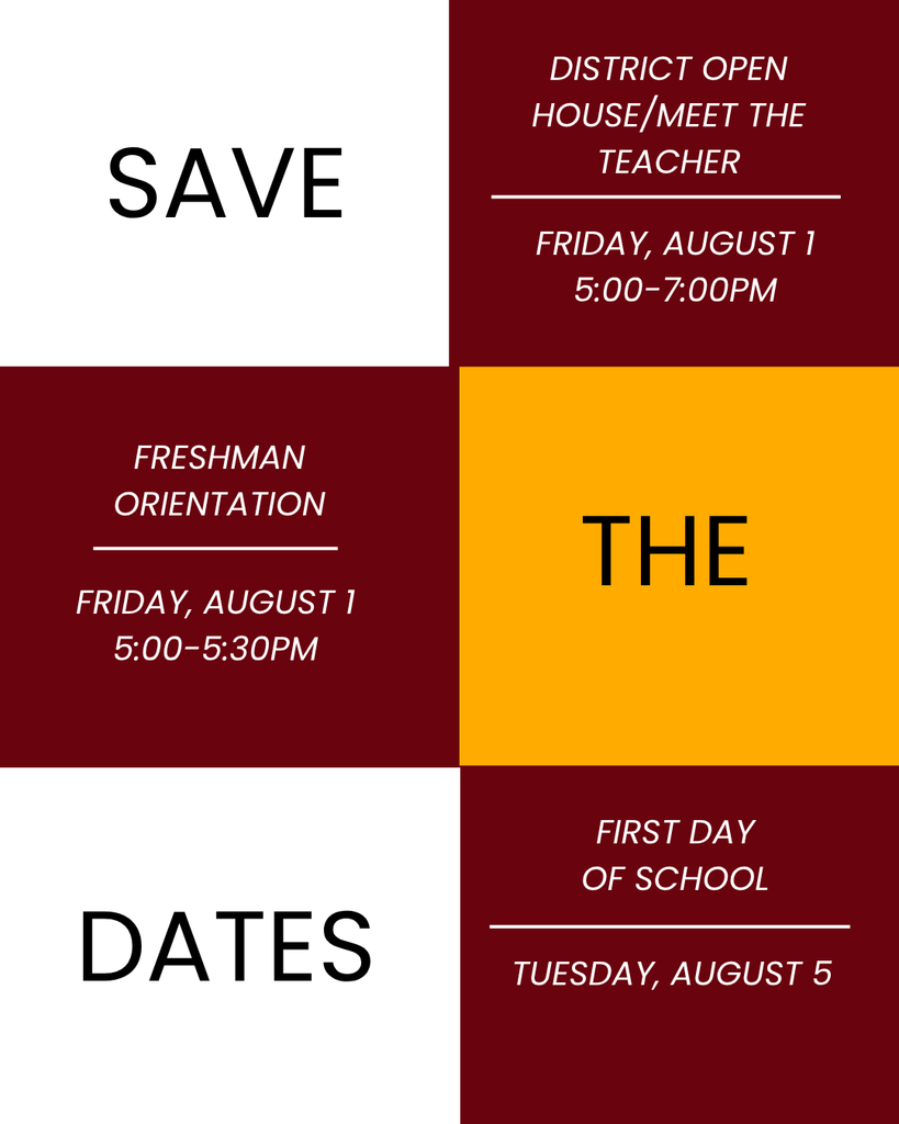 Back to school save the dates