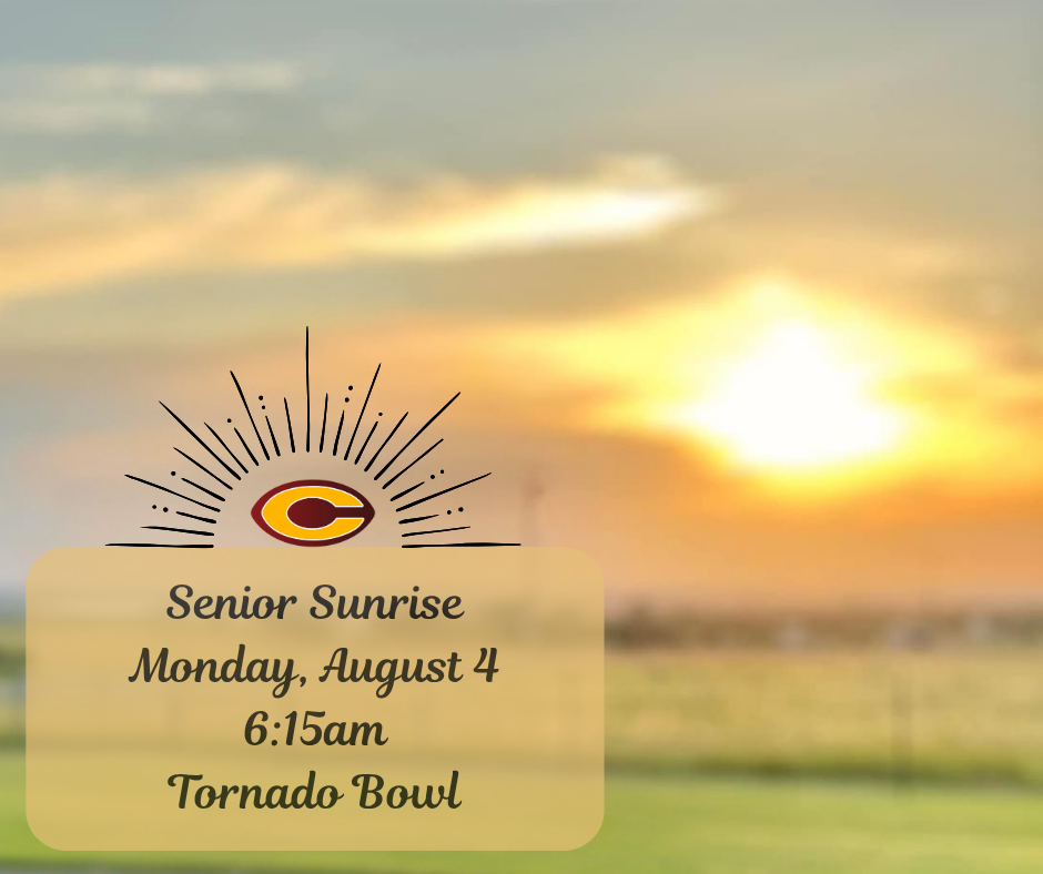Sunrise photo with Senior sunrise on Monday, August 4 at 6:15am