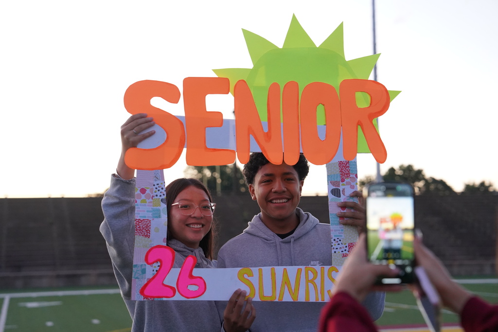 Students at Senior Sunrise