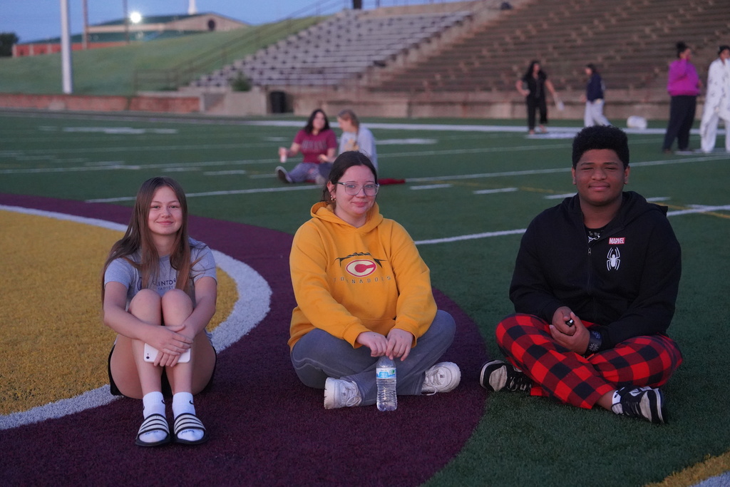 Students at Senior Sunrise