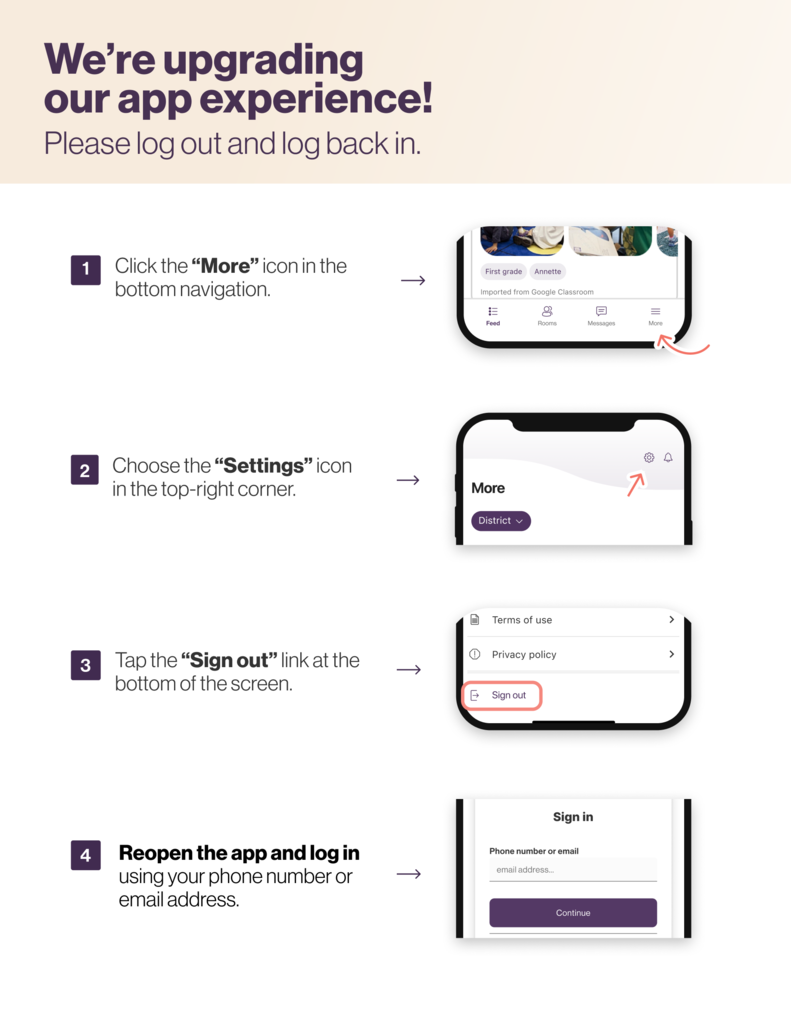 App experience upgrade
