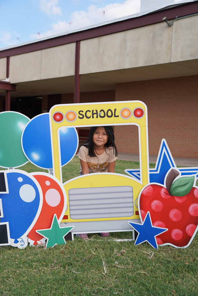Student at photo op