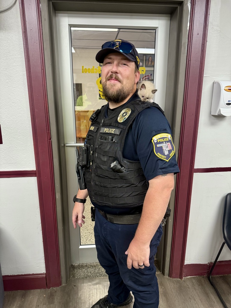 SRO Wilson with a kitten