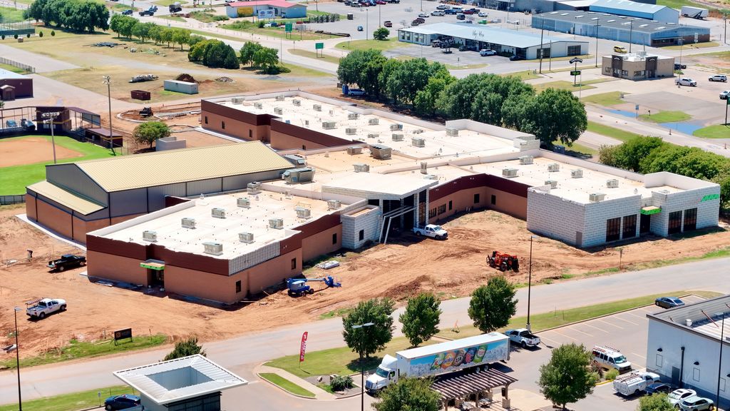 Drone photos of the new CMS site
