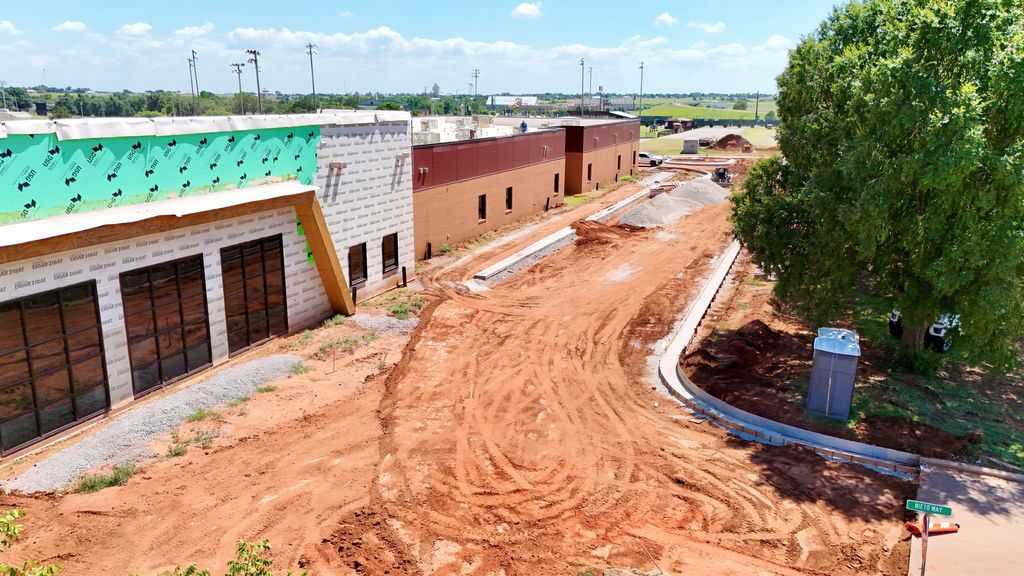 Drone photos of the new CMS site