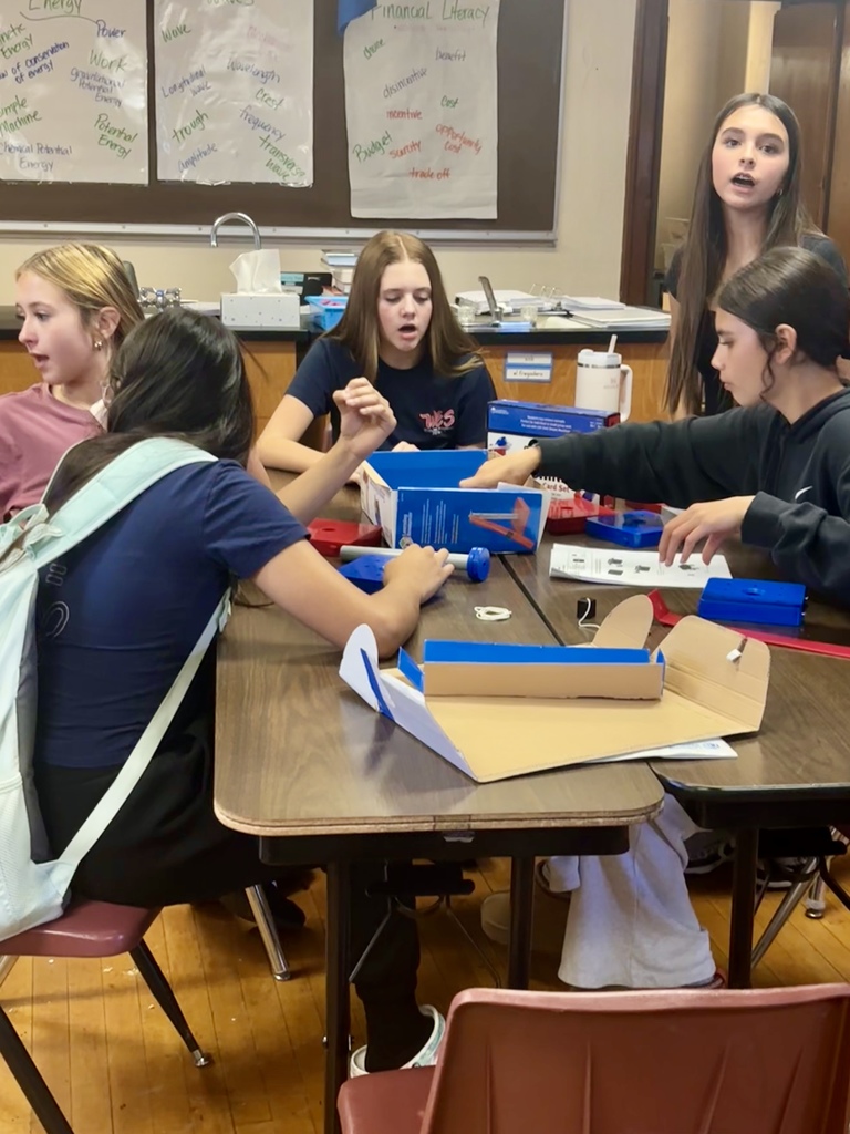 Physical Science students building simple machines