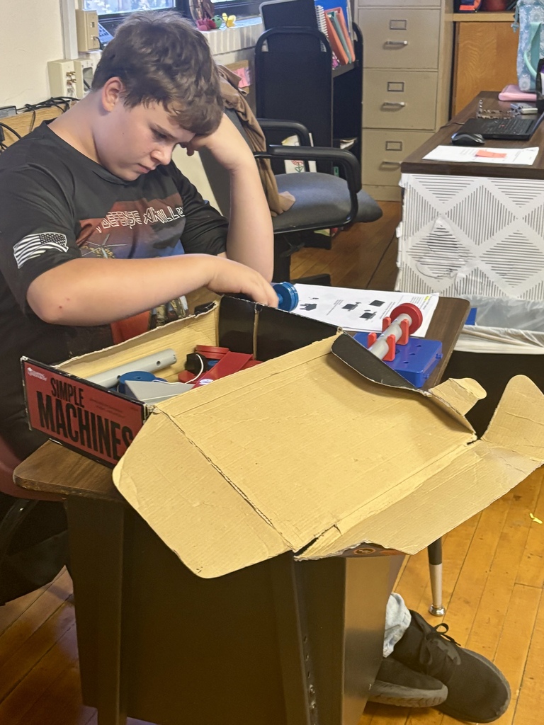 Physical Science students building simple machines