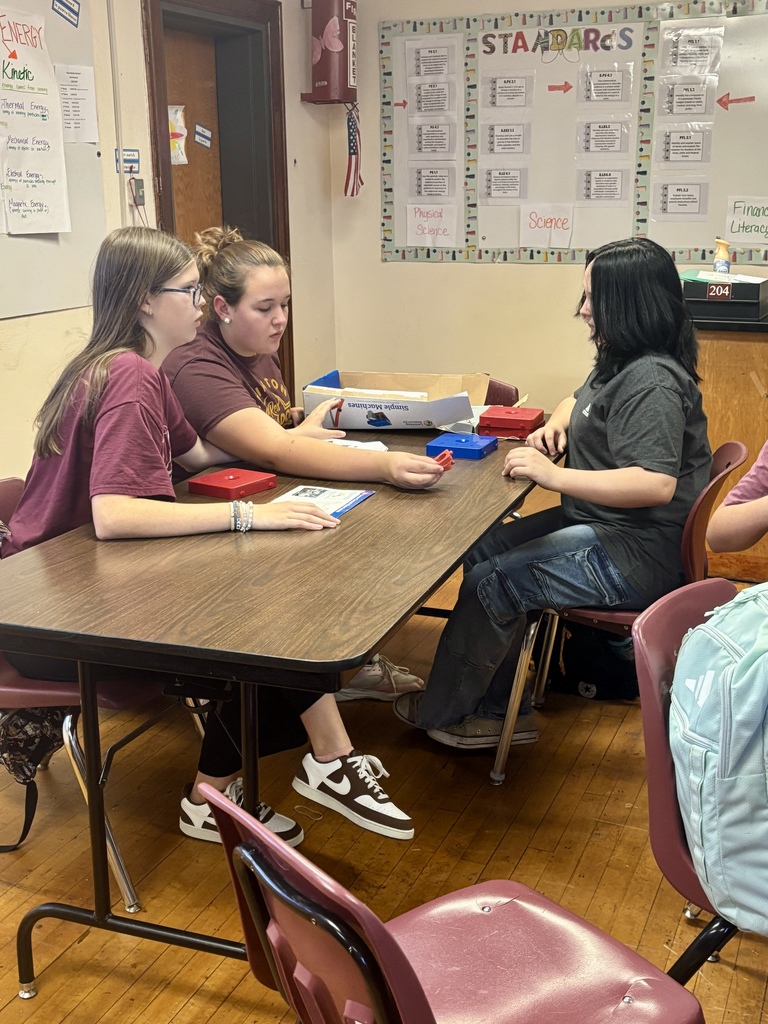 Physical Science students building simple machines