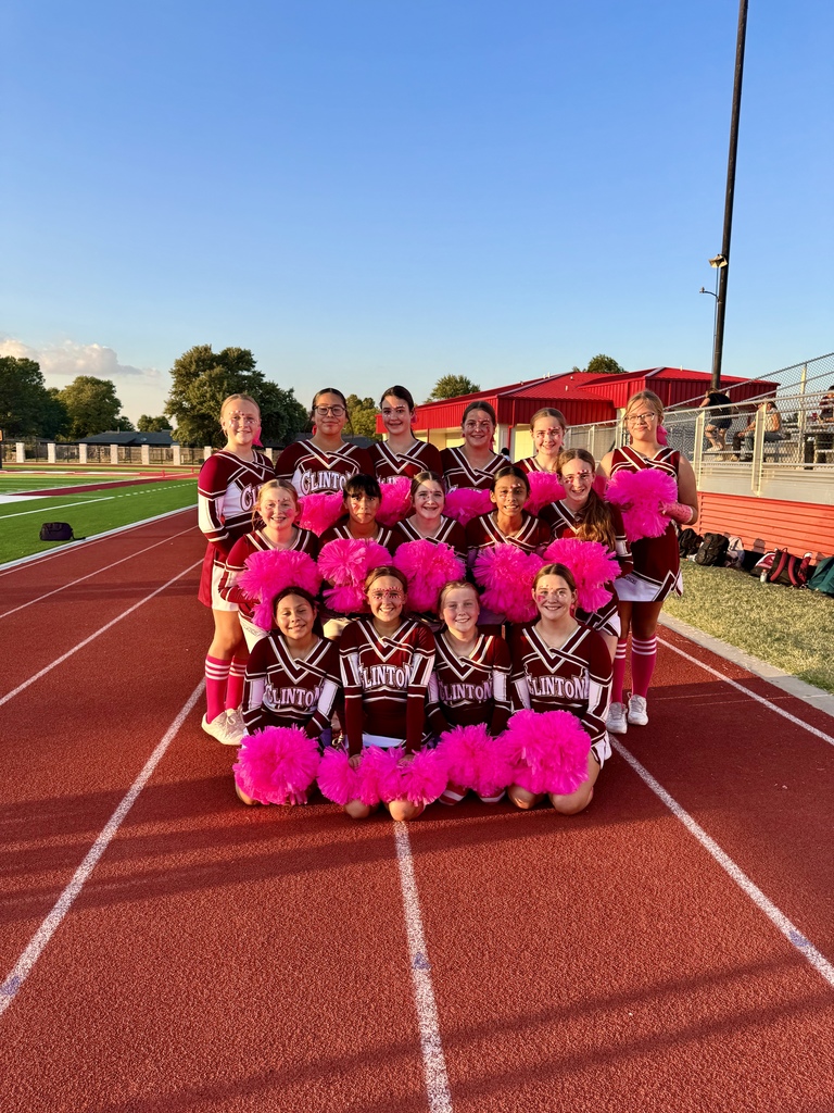 CMS Cheer with pink pom poms
