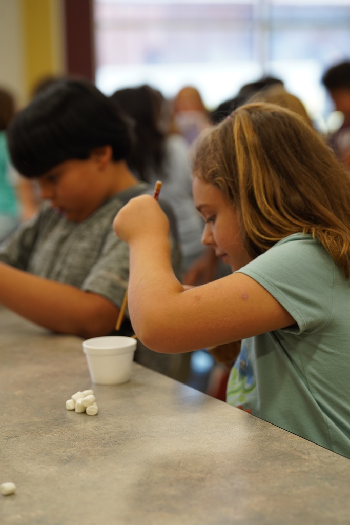 SW student playing a marshmallow game