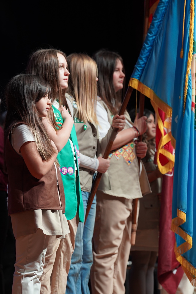 Girl Scout flag ceremony