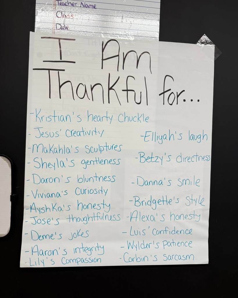 Mrs. Miller's thankful posters
