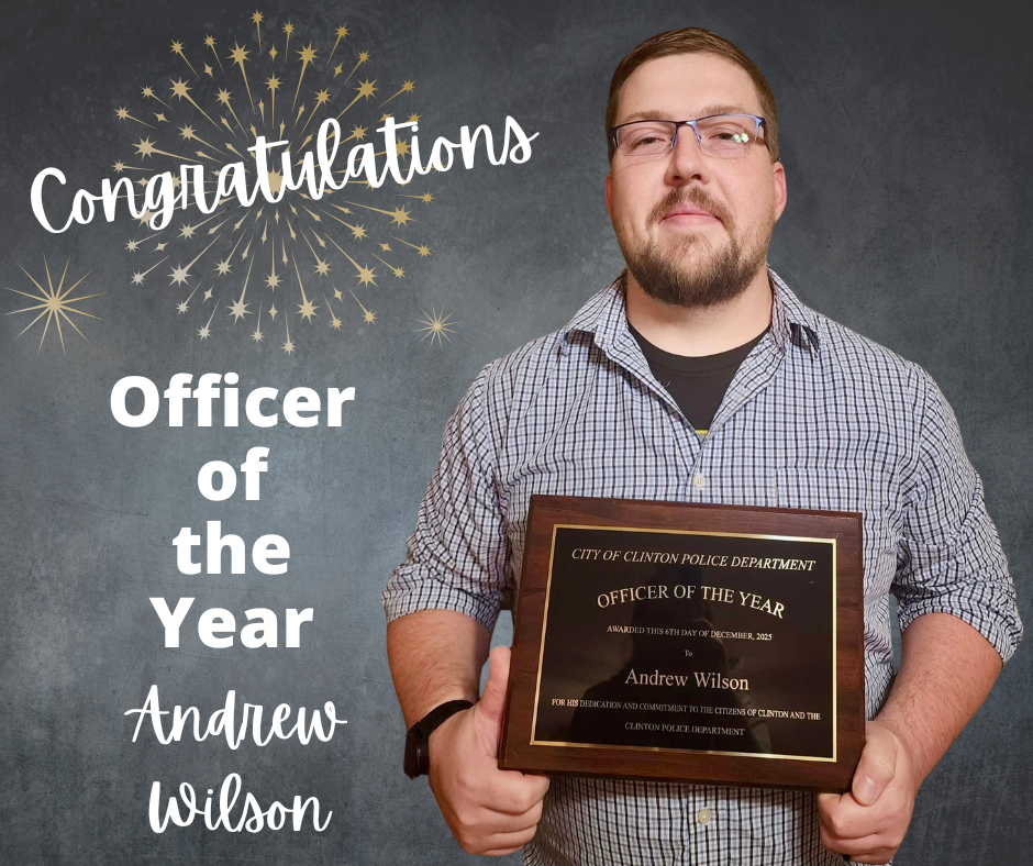 SRO Wilson with his Officer of the Year award