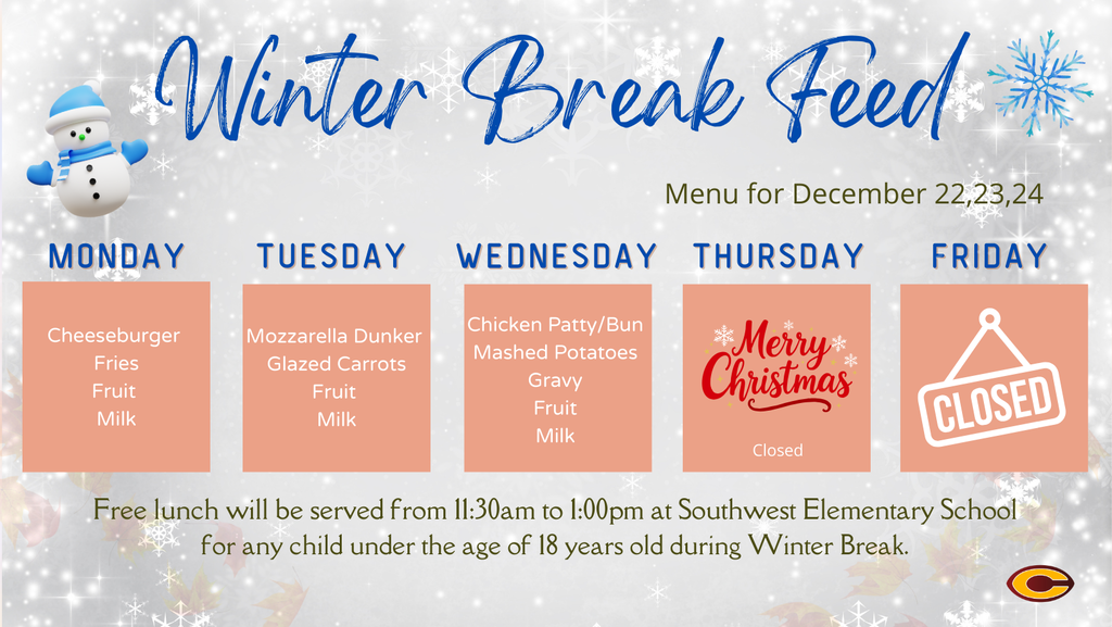 Winter break feed December 22-24