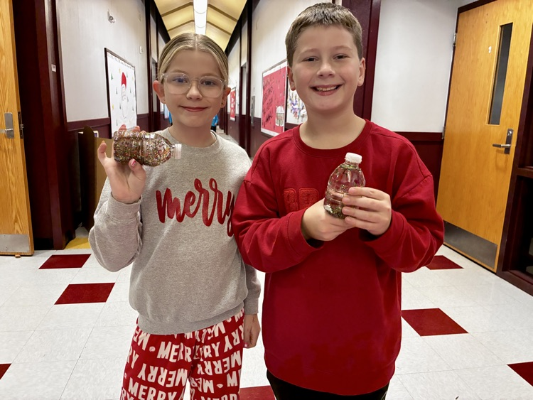 students showing off their project