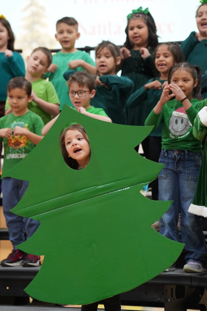 Nance students singing at their Christmas program.