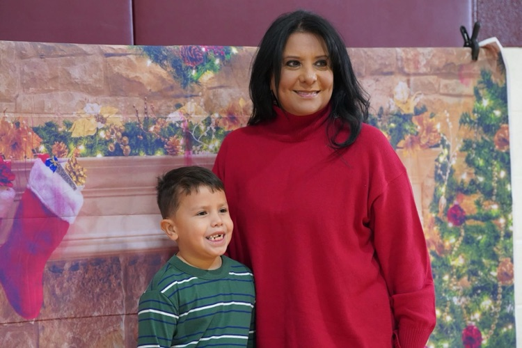 Nance families at the Christmas program.
