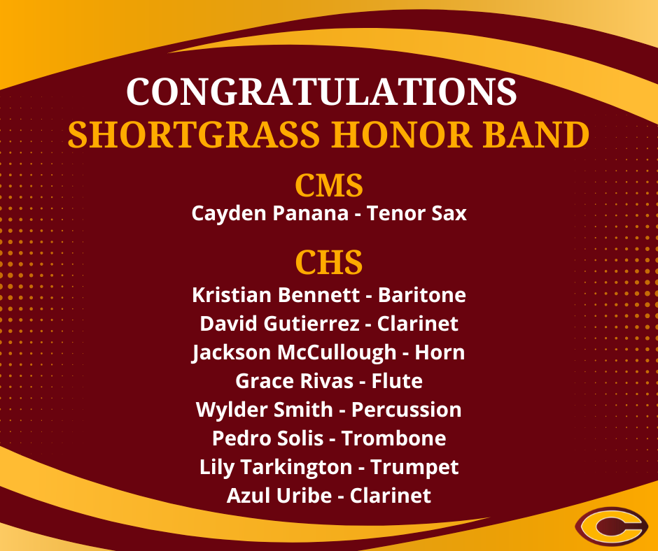 2025-26 Shortgrass Honor Band musicians