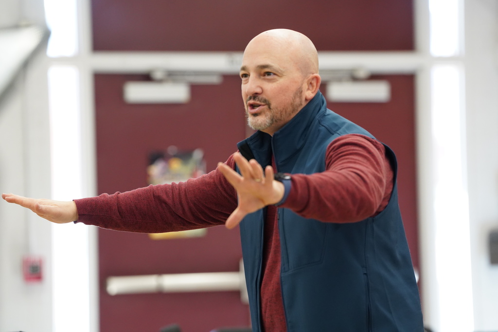 Dr. Graves working with the CHS Choir